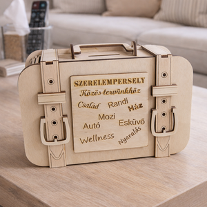 Szerelempersely, Otthon & Életmód, Dekoráció, Asztal és polc dekoráció, Persely, Gravírozás, pirográfia, MESKA