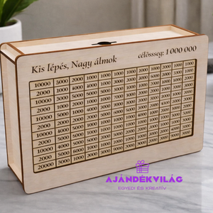 Egyedi Milliós Persely - Meska.hu