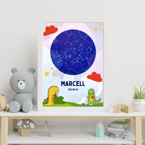 Csillagtérkép gyerekeknek - kisfiú , Otthon & Életmód, Dekoráció, Kép & Falikép, Poszter, , MESKA