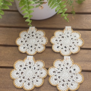 Horgolt poháralátét(4db) - otthon & életmód - dekoráció - asztal és polc dekoráció - horgolt & csipketerítő - Meska.hu