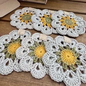 Horgolt poháralátét(6db)u - otthon & életmód - dekoráció - asztal és polc dekoráció - horgolt & csipketerítő - Meska.hu