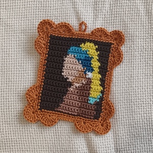 Horgolt festmény - Meska.hu