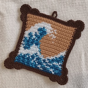 Horgolt festmény - Meska.hu