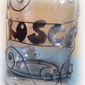 Egyedi dróttal díszített pálinkás üveg :) -  - Meska.hu