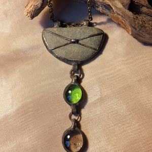 Antik hatású kő medál  - Meska.hu