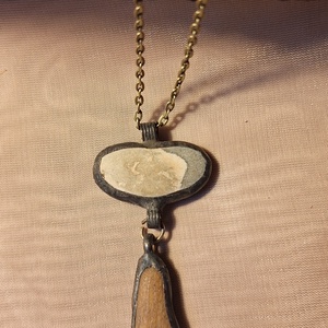 Antik hatású kő medál természet alkotta mintázattal - Meska.hu