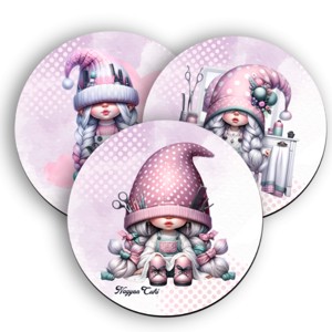 3 db aranyos fodrász manós kör alakú alátét szett (#48), , , MESKA