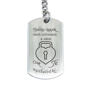 Csak te nyithatod acél medálos kulcstartó, Táska & Tok, Kulcstartó & Táskadísz, Kulcstartó, , MESKA