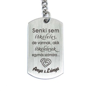 Tökéletes anya és lánya acél medálos kulcstartó, Táska & Tok, Kulcstartó & Táskadísz, Kulcstartó, , MESKA