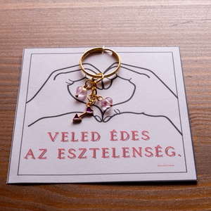 Szerelmes Üzenet Kulcstartó - Veled édes az esztelenség, Táska & Tok, Kulcstartó & Táskadísz, Kulcstartó, Ékszerkészítés, MESKA