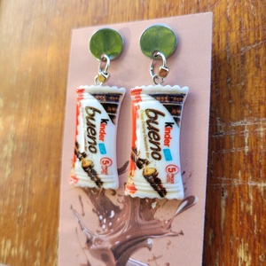 Kinder Bueno lógós fülbevaló - Meska.hu