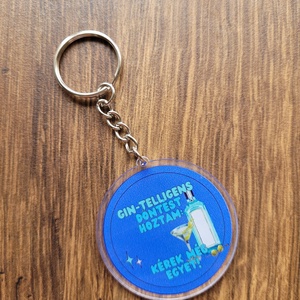 Gin-telligens döntés kulcstartó - táska & tok - kulcstartó & táskadísz - kulcstartó - Meska.hu