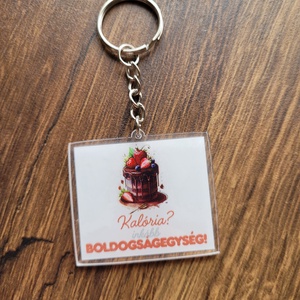 Kalória? Ugyan már ez boldogság!  - táska & tok - kulcstartó & táskadísz - kulcstartó - Meska.hu