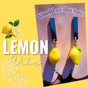 Savanykás Szerelem - citrom fülbevaló, Ékszer, Fülbevaló, Lógó fülbevaló, Ékszerkészítés, MESKA