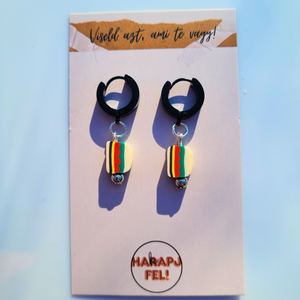 Én Ma Burger Hangulatban Vagyok - burger fülbevaló - ékszer - fülbevaló - lógó fülbevaló - Meska.hu