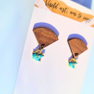 Tea és Fa Harmónia Fülbevaló - ékszer - fülbevaló - lógó fülbevaló - Meska.hu