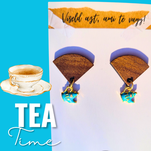 Tea és Fa Harmónia Fülbevaló, Ékszer, Fülbevaló, Lógó fülbevaló, Ékszerkészítés, MESKA