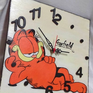 Garfield falióra - otthon & lakás - dekoráció - fali és függő dekoráció - falióra & óra - Meska.hu