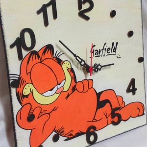 Garfield falióra - otthon & életmód - dekoráció - fali és függő dekoráció - falióra & óra - Meska.hu