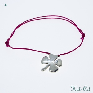 Ezüst charm - textil karkötő, Ékszer, Karkötő medállal, Karkötő, Ékszerkészítés, Ötvös, Meska