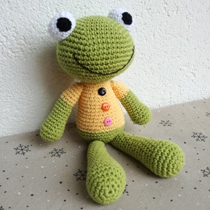 Horgolt béka - Meska.hu