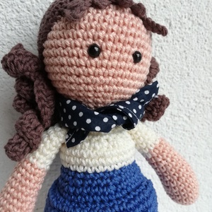 Horgolt baba, lány - játék & sport - plüssállat & játékfigura - más figura - Meska.hu