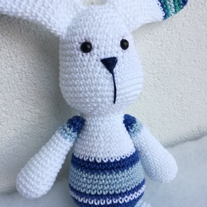 Csíkos nyuszi - játék & sport - plüssállat & játékfigura - nyuszi - Meska.hu