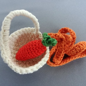 Nyuszi kosárkával - játék & sport - plüssállat & játékfigura - nyuszi - Meska.hu