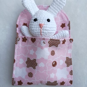 Nyuszi pólyában, Játék & Sport, Plüssállat & Játékfigura, Nyuszi, Horgolás, MESKA