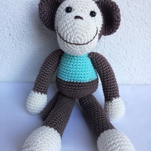 Horgolt majom - játék & sport - plüssállat & játékfigura - majom - Meska.hu