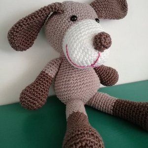 Horgolt lógó fülű kutya - játék & sport - plüssállat & játékfigura - kutya - Meska.hu