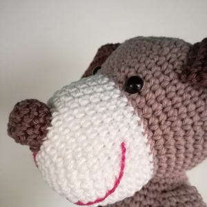 Horgolt lógó fülű kutya - játék & sport - plüssállat & játékfigura - kutya - Meska.hu