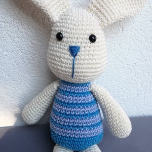 Nyuszi csíkokkal - játék & sport - plüssállat & játékfigura - nyuszi - Meska.hu