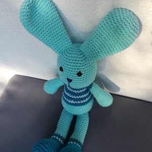 Nyuszi csíkokkal - játék & sport - plüssállat & játékfigura - nyuszi - Meska.hu