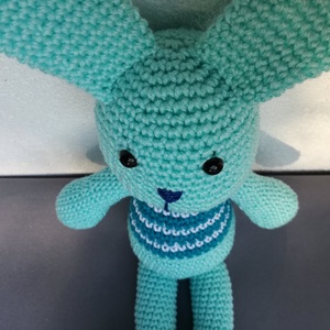 Nyuszi csíkokkal - játék & sport - plüssállat & játékfigura - nyuszi - Meska.hu