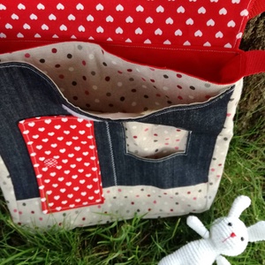 Nyuszi háza (kék) - táska & tok - kézitáska & válltáska - válltáska - Meska.hu