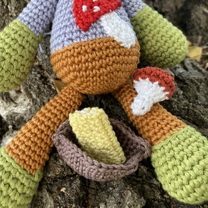 Béka gombászni indul - játék & sport - plüssállat & játékfigura - béka - Meska.hu