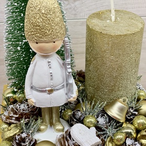 Diótörő barokk arany színű fa kaspóban - téli/karácsonyi dekoráció, asztaldísz - karácsony - karácsonyi lakásdekoráció - Meska.hu