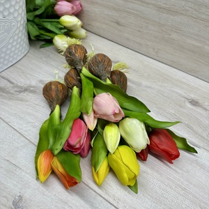 Élethű, real-touch hagymás tulipán - pink - otthon & életmód - dekoráció - virágdísz és tartó - csokor & virágdísz - Meska.hu