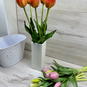Real-touch, élethű tulipán - narancs - otthon & életmód - dekoráció - virágdísz és tartó - csokor & virágdísz - Meska.hu