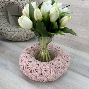 OkosDekor - Jázmin horgolt koszorú, S méret - otthon & életmód - dekoráció - asztal és polc dekoráció - asztaldísz - Meska.hu