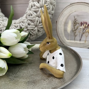 Gondolkodó húsvéti nyuszi - kellékek & szerszámok - dekorációs kellékek - figurák - Meska.hu