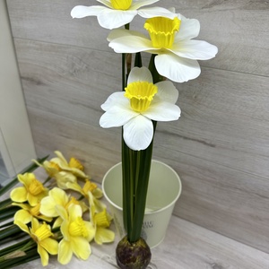 Élethű hagymás nárcisz - fehér - otthon & életmód - dekoráció - Meska.hu