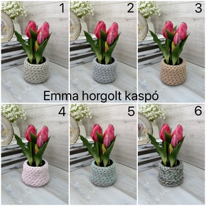 Pink élethű, real-touch tulipán kompozíció - otthon & életmód - dekoráció - virágdísz és tartó - csokor & virágdísz - Meska.hu