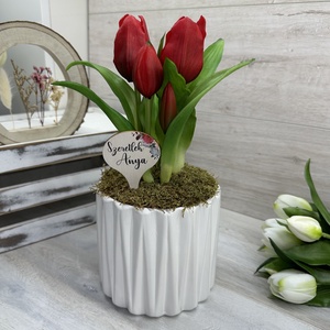 Extra élethű, real-touch tulipán dekoráció - otthon & életmód - dekoráció - virágdísz és tartó - csokor & virágdísz - Meska.hu