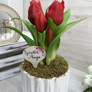 Extra élethű, real-touch tulipán dekoráció - otthon & életmód - dekoráció - virágdísz és tartó - csokor & virágdísz - Meska.hu