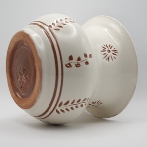 Kézzel készült fehér kerámia váza rusztikus növényi mintával - otthon & életmód - dekoráció - dísztárgy - Meska.hu