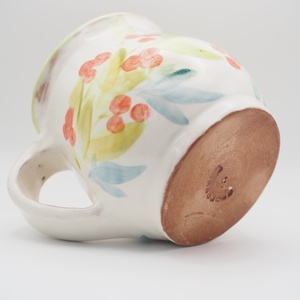 Piros bogyós kerámia bögre - otthon & életmód - konyhafelszerelés, tálalás - tálalás - bögre & csésze - Meska.hu