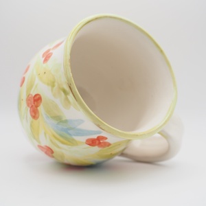 Piros bogyós kerámia bögre - otthon & életmód - konyhafelszerelés, tálalás - tálalás - bögre & csésze - Meska.hu