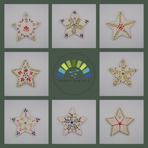 Karácsonyfa kerámia díszek - karácsony - karácsonyi lakásdekoráció - karácsonyfadíszek - Meska.hu